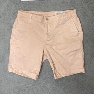 AG Adriano Goldschmied mens 33 wanderer pink chino slim shorts casual summer